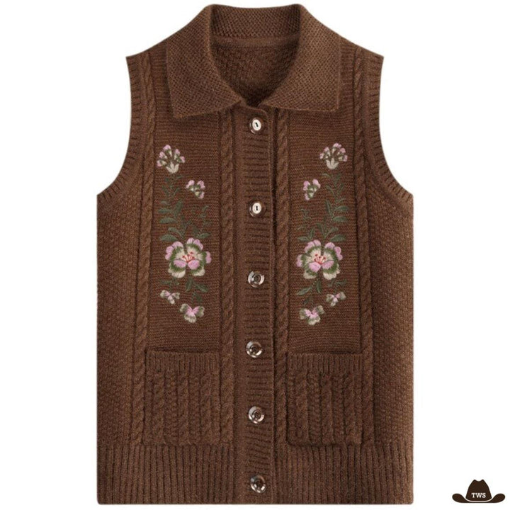 Gilet de Cowboy Femme Marron