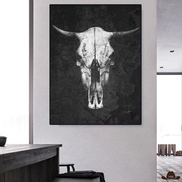 Tableau Crâne de Buffle