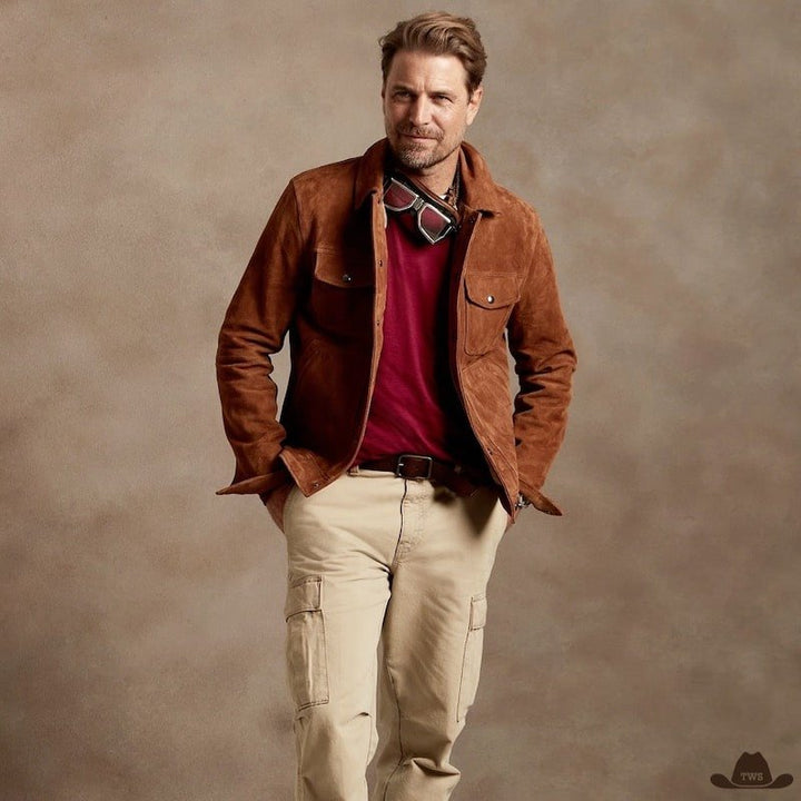 Veste En Daim Homme Western