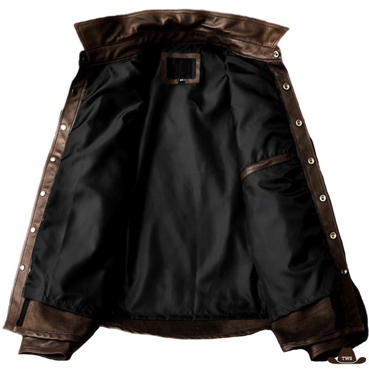 Veste Homme de Style Cowboy Marron